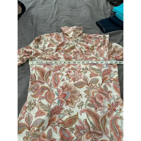 ZIMMERMANN Ladybeetle Paisley Floral Turtleneck Top Size 3/Large - Picture 10 of 15